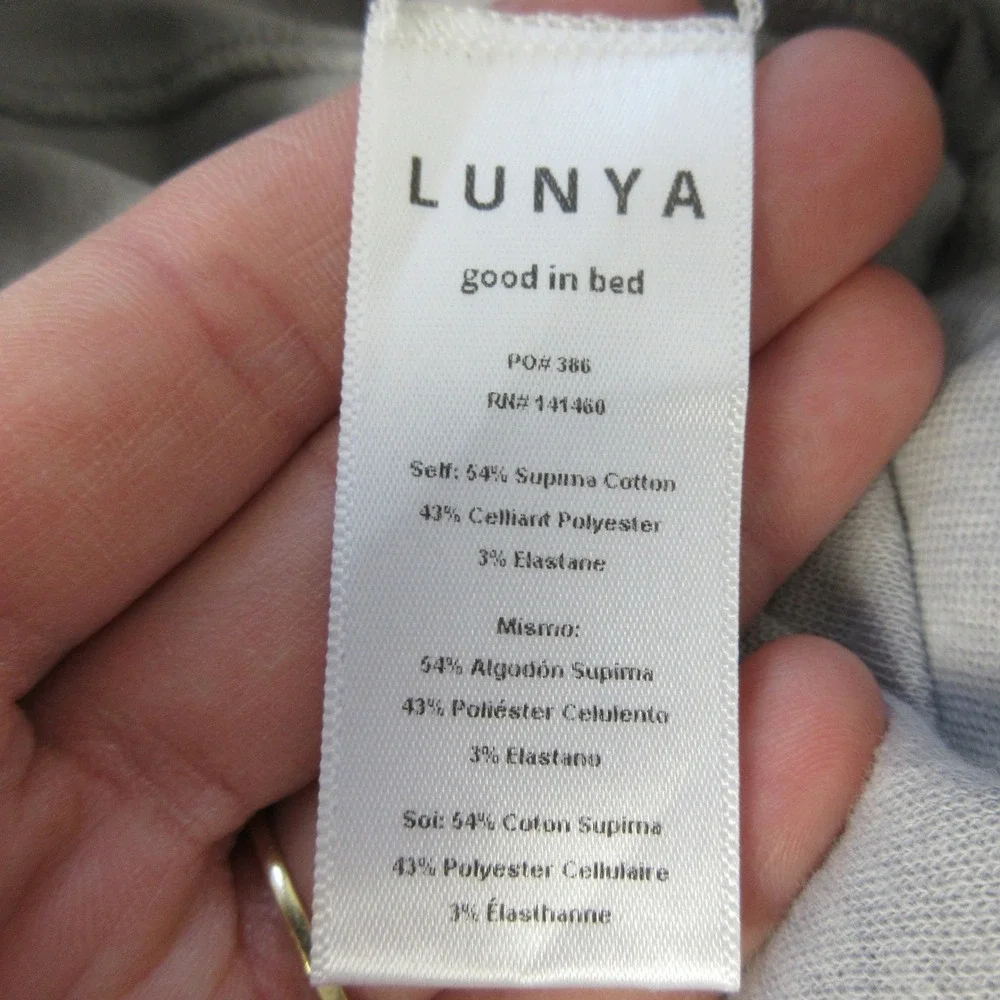 LUNYA Restore Pocket Legging Grey Supima Cotton Lounge Pants XS Made in USA - Picture 11 of 12